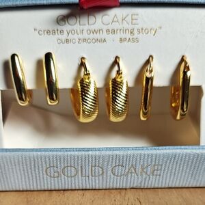 Gold Cake Elegant Gold Hoop Earrings